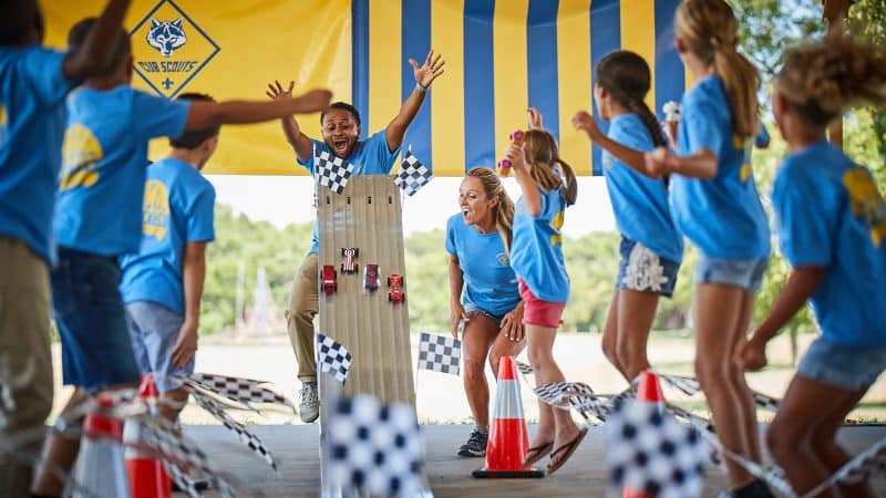 Cub Scouts at a Pinewood Derby